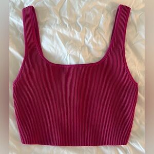 Aritzia Babaton Sculpt Knit Square Neck Tank Top